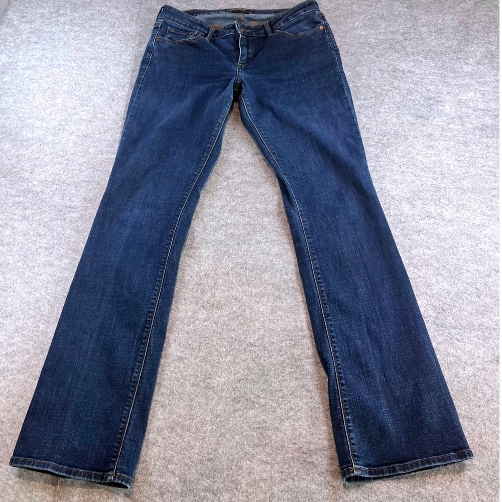 Lucky Brand Women Lolita Boot Blue  Boho Western Jeans 8/29 Stretch‎ Denim